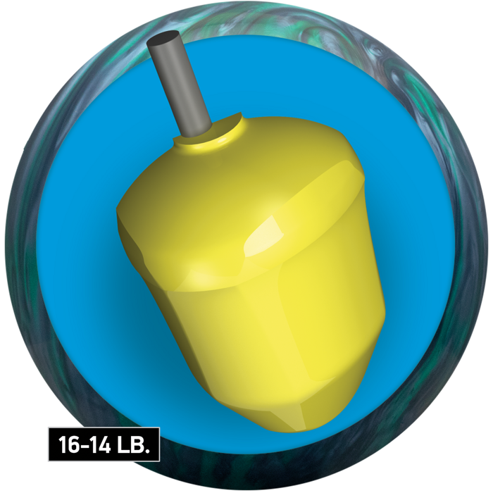 The Revenge Pearl core for sixteen to fourteen pound bowling balls.