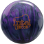 A purple and carbon grey colored bowling ball with the Intel Recon logo in orange centered prominently.