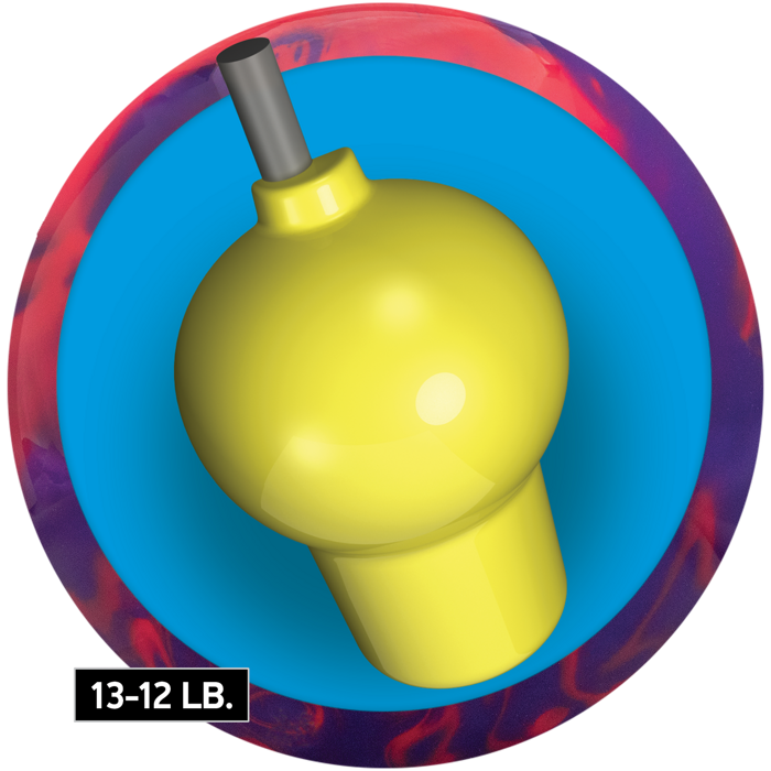 Breakaway core for thirteen to twelve pound bowling balls.