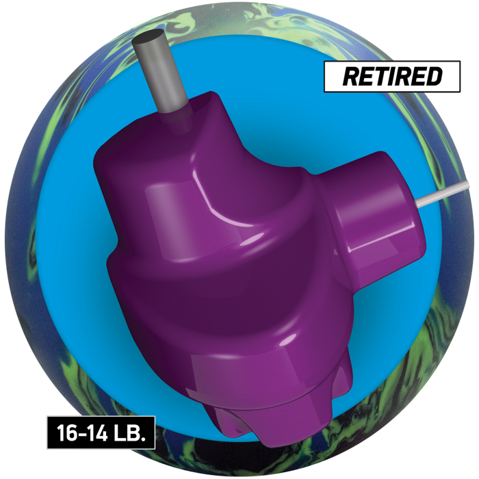 Retired Guru Oracle core for 16 to 14 pound bowling balls.