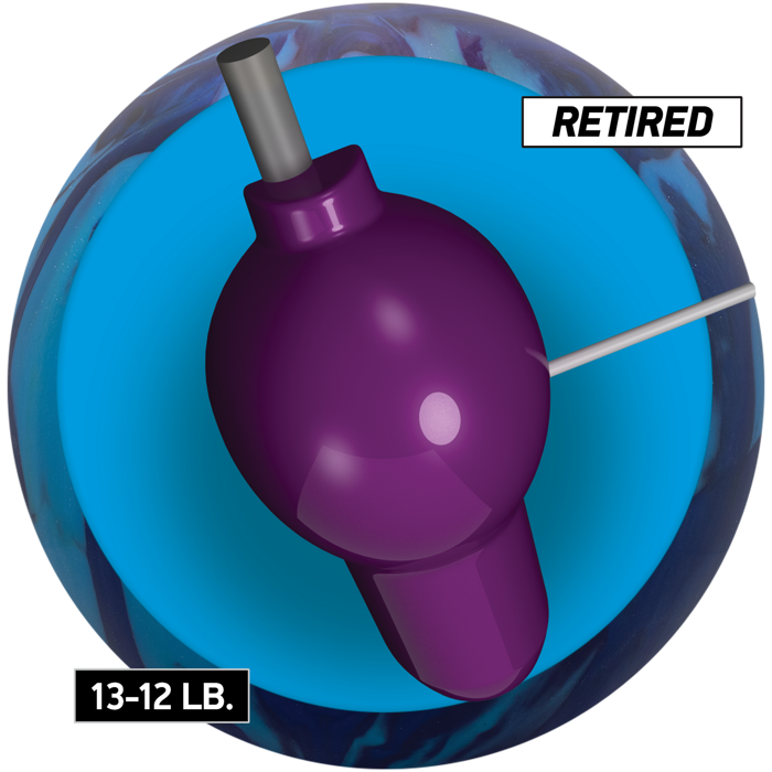 Retired Torpedo core for 13 to 12 pound bowling balls.