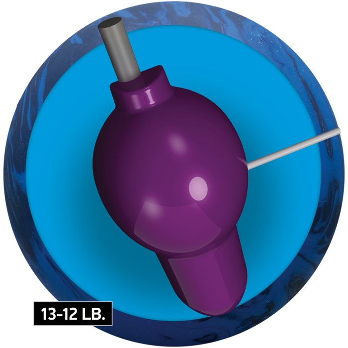 The Vexed Variant core for thirteen to twelve pound bowling balls.