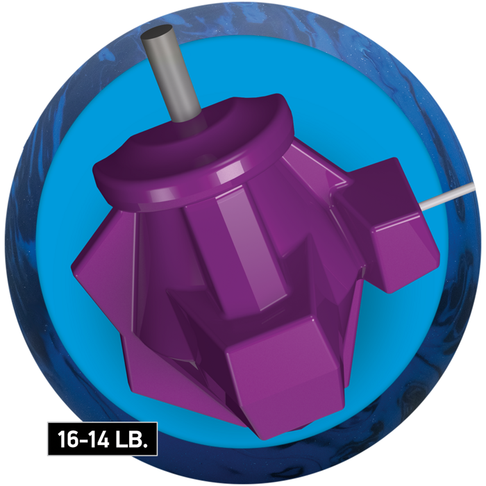 The Vexed Variant core for sixteen to fourteen pound bowling balls.